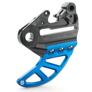 Brake caliper support with brake disc guard